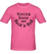 Мужская футболка «Winter snow & rock n roll» - Фото 1