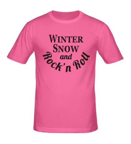 Мужская футболка Winter snow & rock n roll