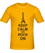 Мужская футболка «Keep calm and rock on» - Фото 1
