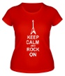 Женская футболка «Keep calm and rock on» - Фото 1
