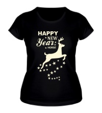 Женская футболка Magic Happy New Year Glow