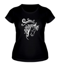 Женская футболка Скоростная лошадь