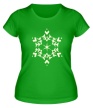 Женская футболка «Снежинка glow» - Фото 1