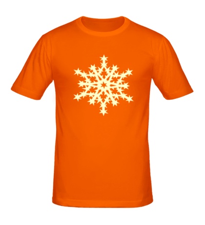 Мужская футболка «Остроконечная снежинка свет»
