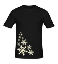 Мужская футболка Светящиеся снежинки