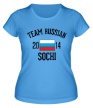 Женская футболка «Team russian 2014 sochi» - Фото 1