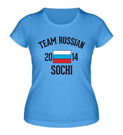 Женская футболка Team russian 2014 sochi