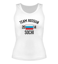 Женская майка Team russian 2014 sochi