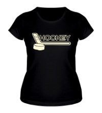 Женская футболка Hockey Player Glow