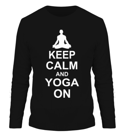 Мужской лонгслив Keep calm and yoga on