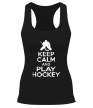 Женская борцовка «Keep calm and play hockey» - Фото 1