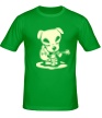 Мужская футболка «Собака-гитарист, свет» - Фото 1