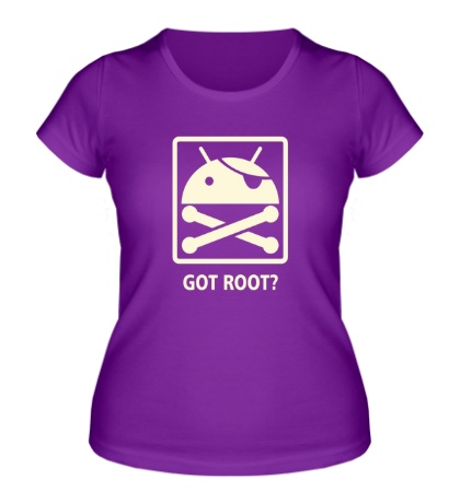 Женская футболка Got root? glow