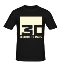 Мужская футболка 30 Seconds To Mars Logo Glow