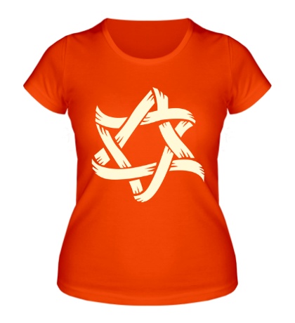Женская футболка «Звезда Давида, свет»