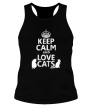 Мужская борцовка «Keep calm and love cats.» - Фото 1