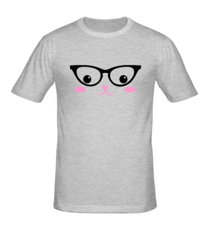 Мужская футболка «Кошка в очках»