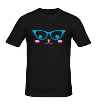 Мужская футболка Кошка в очках