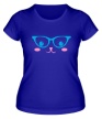 Женская футболка «Кошка в очках» - Фото 1