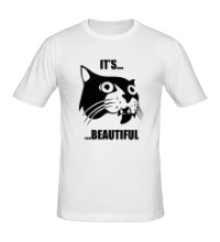 Мужская футболка Cat: its beautiful