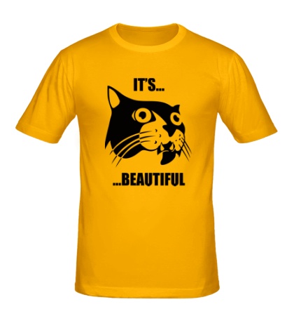 Мужская футболка Cat: its beautiful
