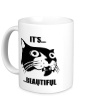 Керамическая кружка «Cat: its beautiful» - Фото 1