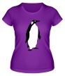 Женская футболка «Пингвин наблюдает» - Фото 1