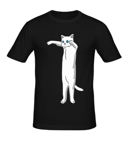 Мужская футболка «Дрессированный кот»