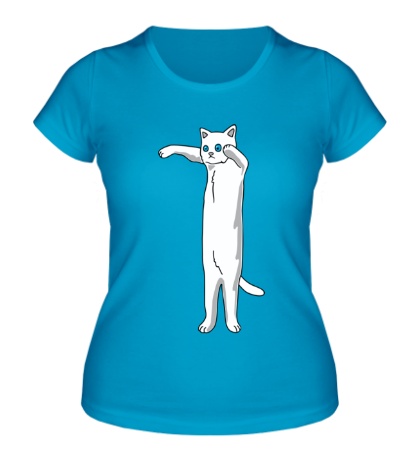 Женская футболка «Дрессированный кот»
