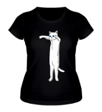 Женская футболка Дрессированный кот