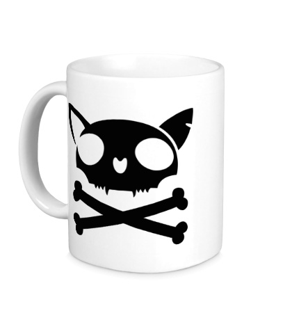 Керамическая кружка «Пиратский символ котов»