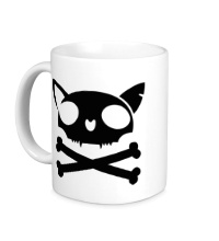 Керамическая кружка Пиратский символ котов