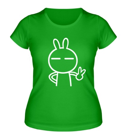 Женская футболка Дружелюбный заяц
