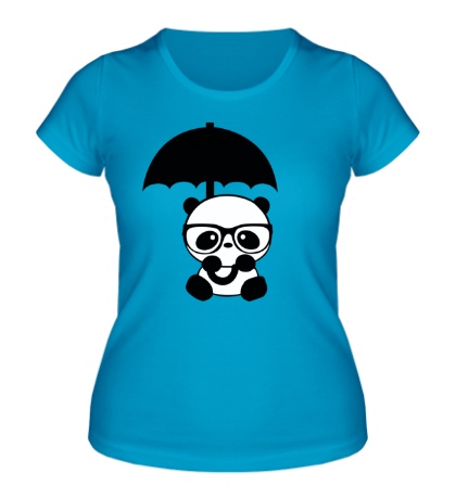 Женская футболка Панда под зонтом
