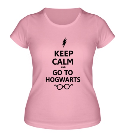 Женская футболка Keep calm and go to hogwarts.