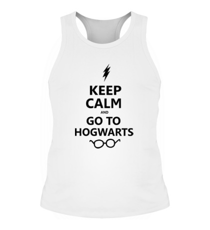 Мужская борцовка Keep calm and go to hogwarts.