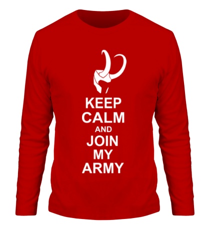 Мужской лонгслив «Keep calm and join my army»