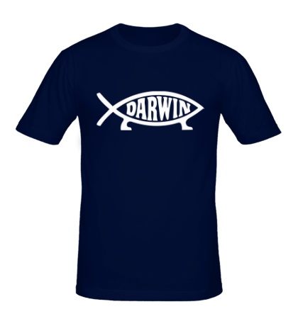 Мужская футболка Рыба Дарвина