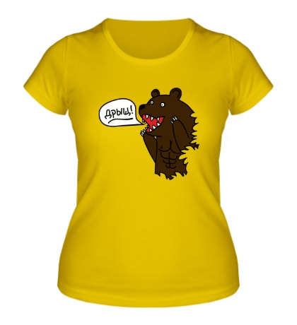 Женская футболка Медведь качок