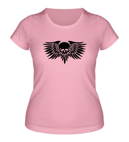 Женская футболка «Череп с крыльями»