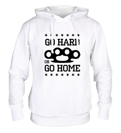 Толстовка с капюшоном «Go hard or go home»