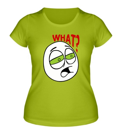 Женская футболка «What smile?»