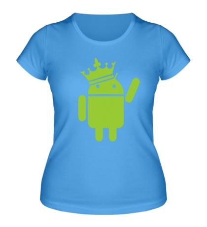 Женская футболка Андроид король