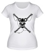 Женская футболка «Череп на цепях» - Фото 1