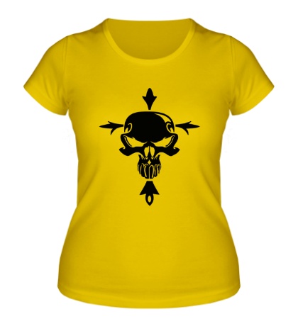 Женская футболка «Череп с крестом»