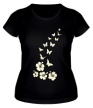 Женская футболка «Бабочки и цветы свет» - Фото 1
