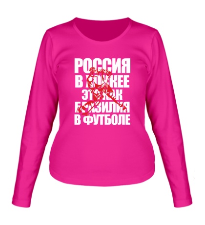 Женский лонгслив «Россия в хоккее»
