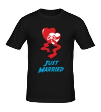 Мужская футболка Love story: Just Married
