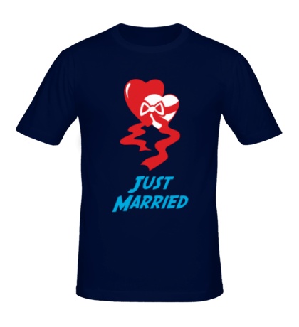 Мужская футболка «Love story: Just Married»