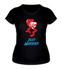 Женская футболка Love story: Just Married